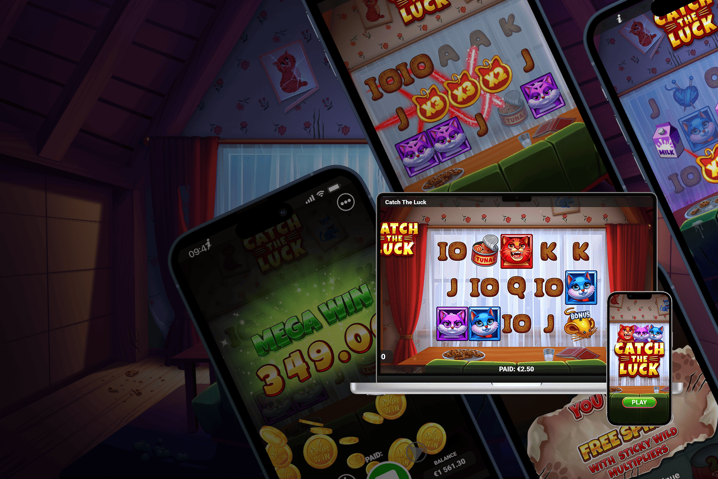 Slot machine game Catch the luck