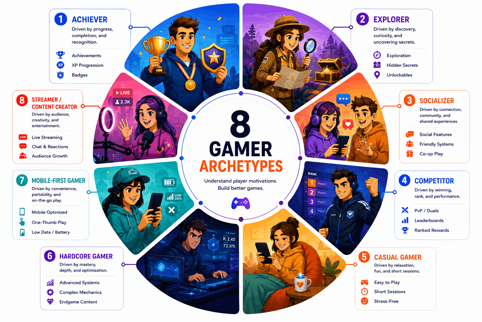 The 8 Main Types of Gamers