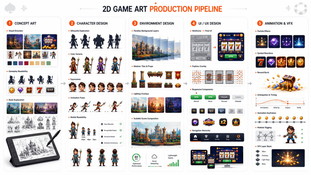 2d game art production 