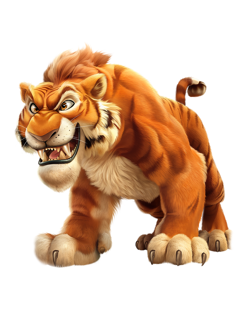 slot game art Saber-tooth character