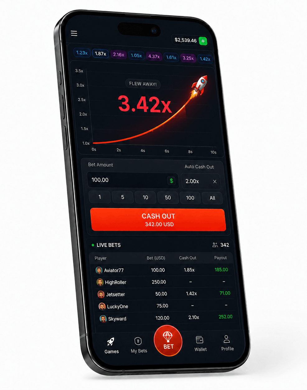 crash gambling game developer