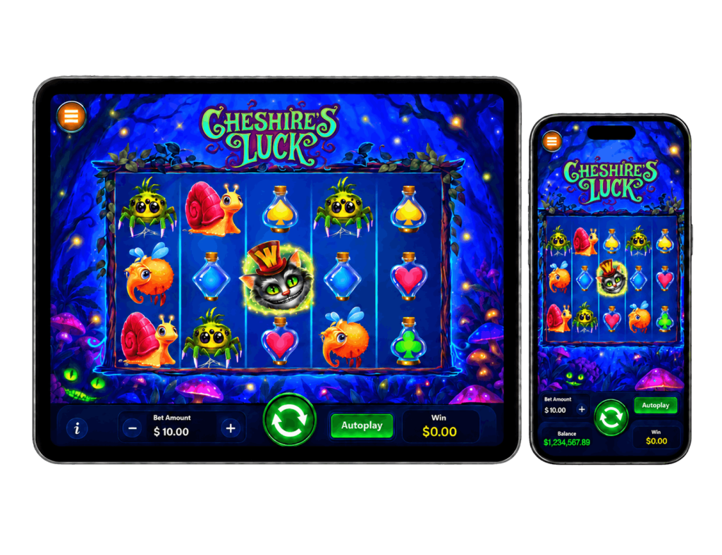 Cheshire's Luck is a full-cycle slot game developed by Twin Win Games